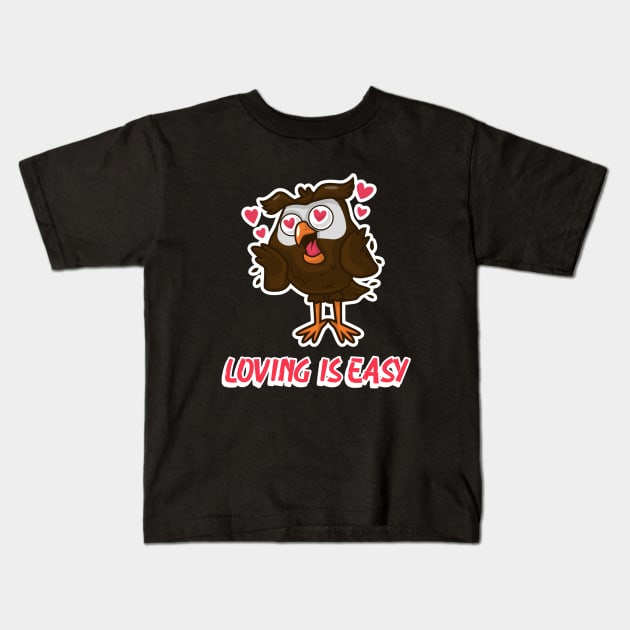 Owl design artwork Kids T-Shirt by Wolf Clothing Co